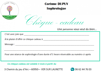 Capture cheque cadeau corinne dupuy